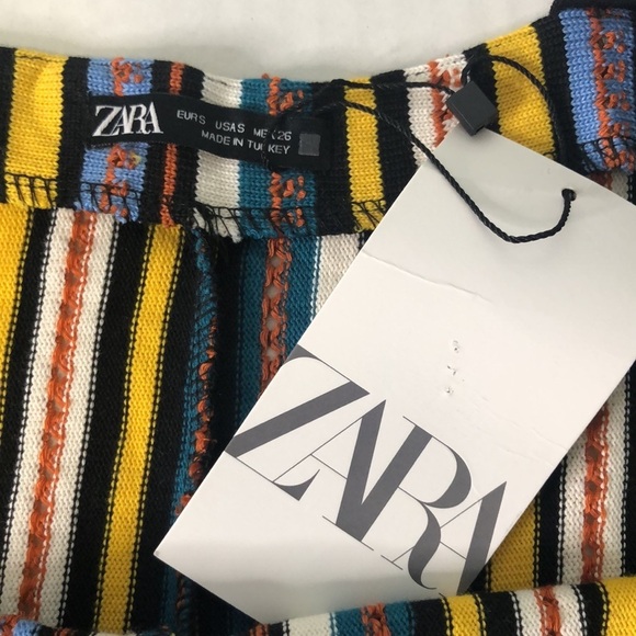 ZARA Woman’s Stripes Vertical Line Multicolored Romper Size S - Picture 9 of 10
